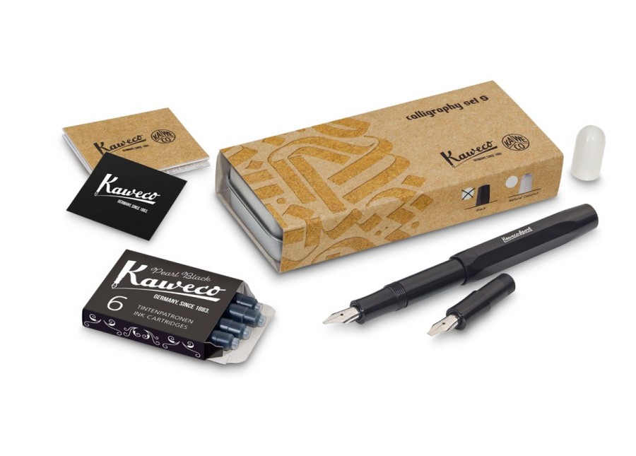 Stift Kaweco | Kaweco Kalligrafie Sport Set "S" Black