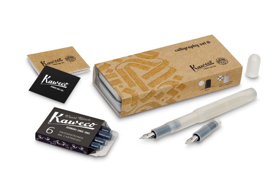 Stift Kaweco | Kaweco Kalligrafie Sport Set "S" Natural Coconut