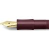 Zubehor Kaweco | Kaweco Classic Sport Mundstuck Bordeaux Mit Vergoldeter Stahlfeder