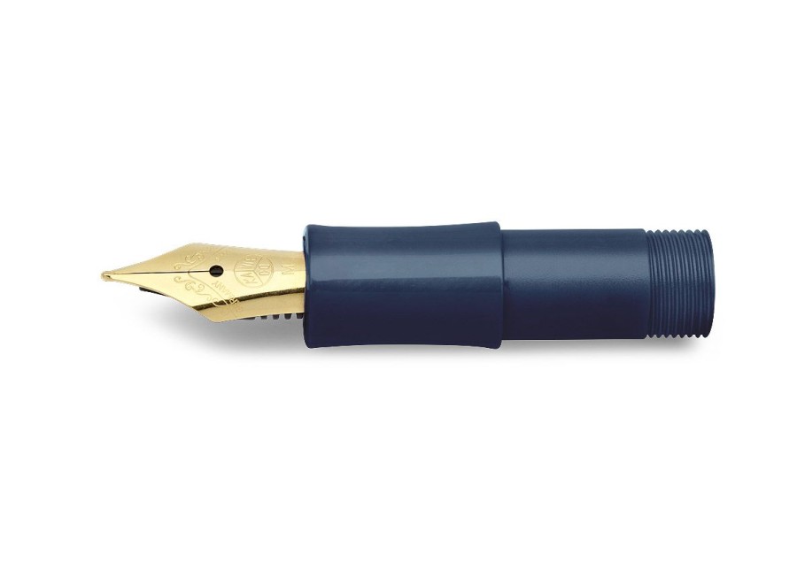 Zubehor Kaweco | Kaweco Classic Sport Mundstuck Navy Mit Vergoldeter Stahlfeder