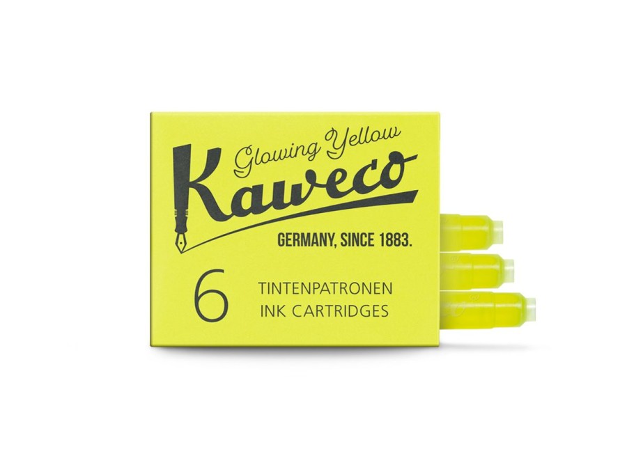 Zubehor Kaweco | Kaweco Tintenpatronen Glowing Yellow 6-Pack