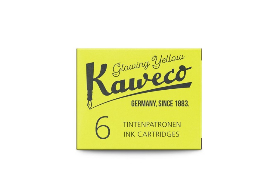 Zubehor Kaweco | Kaweco Tintenpatronen Glowing Yellow 6-Pack