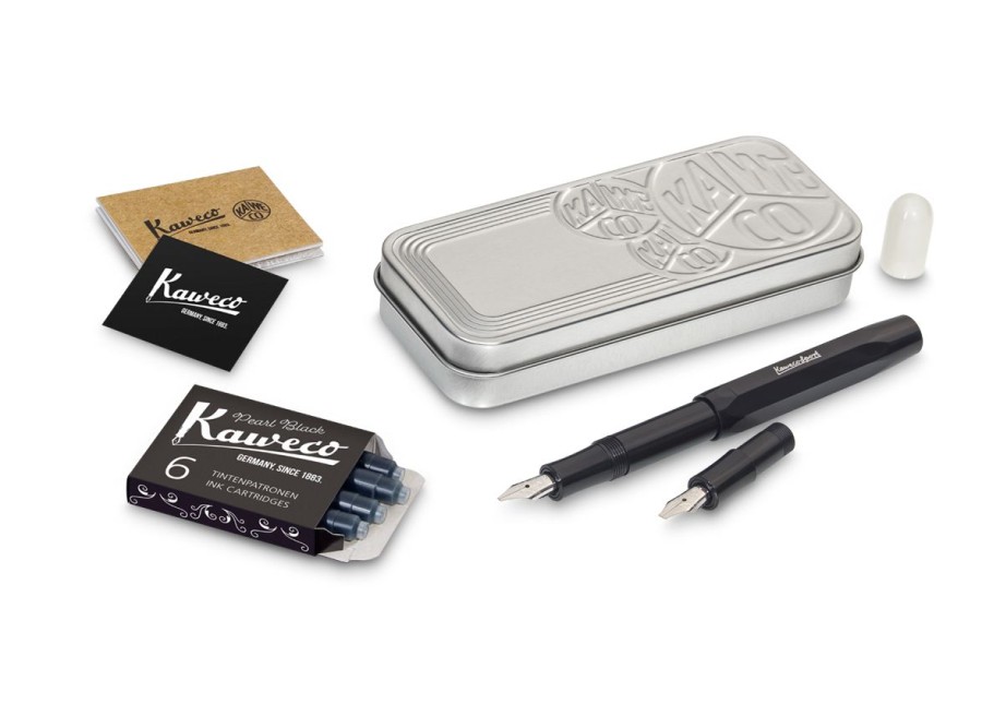 Stift Kaweco | Kaweco Kalligrafie Sport Set "S" Black